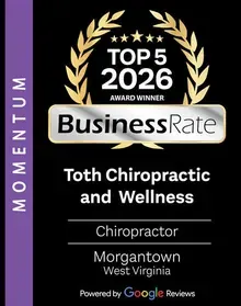 BusinessRate Top 5 2026 award, Chiropractor, Morgantown WV